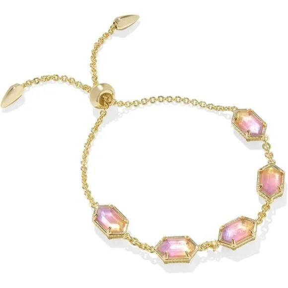 Gold chain bracelet for women delicate adjustable jewelry gift box included